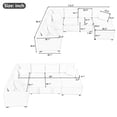 thumbnail image 4 of Quick-Convert 112.2" Sofa Bed with Storage Ottoman & USB Charging Ports, Chenille Sectional with 3 Pillows for Small Apartments, Grey, 4 of 7