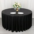 thumbnail image 3 of BalsaCircle 120 in Black Sequin Dots Polyester Round Tablecloth Wedding Party Events Reception Decorations Supplies, 3 of 6
