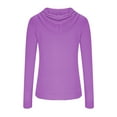 thumbnail image 6 of Womens Lightweight Sweater Cardigans Button Up Soft Knit Hooded Outerwear Casual Sweatshirt Knitwear (L, Purple), 6 of 6