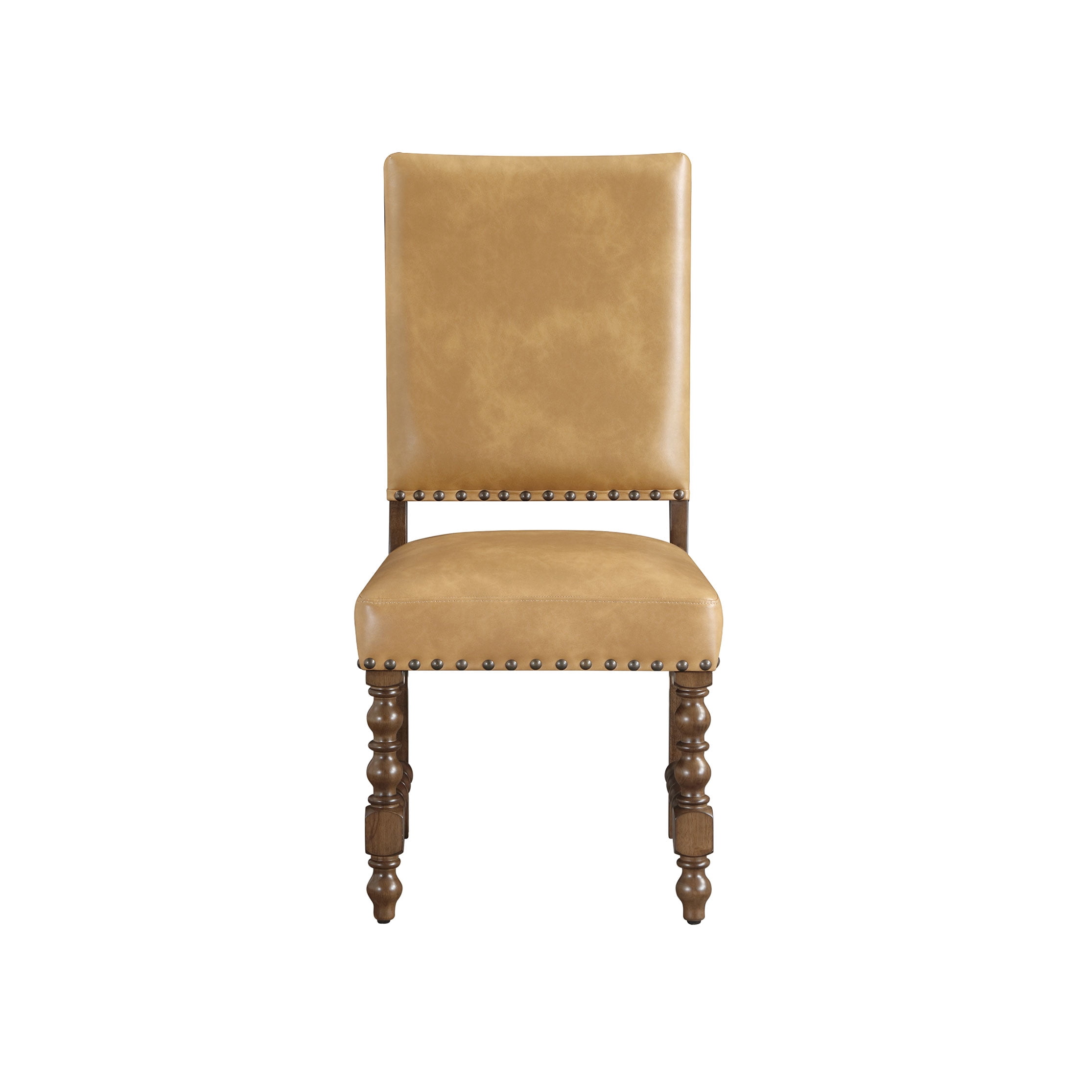 The Pioneer Woman Harper Faux Leather Dining Chairs, Set of 2, Tan Upholstery