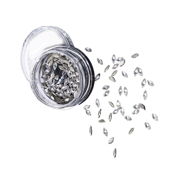 50Pcs Flatback Nail Rhinestones Mini Diamond Nail Charms 3D Crystal Gems Jewelry