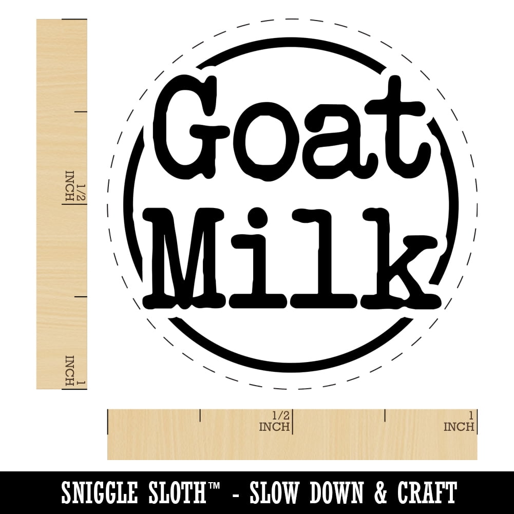 Goat Milk Typewriter Self-Inking Rubber Stamp Ink Stamper - Yellow Ink - Medium 1 Inch