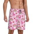 thumbnail image 2 of Sikiie Cute Flamingo Mens Pajama Shorts, Lightweight Lounge Pant with Pockets Soft Sleep Pj Shorts for Men, 2 of 6