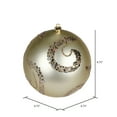 thumbnail image 2 of Vickerman 4.75" Champagne Matte Sequin Swirl Ornament, 4 per Bag, 2 of 3