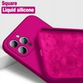 thumbnail image 4 of Soft Luxury Square Official Liquid Silicone Phone Case For iPhone 15 14 13 12 11 Pro Mini Max XR Plus SE 2020 Cover black for iPhone11 pro max, 4 of 6