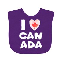 Inktastic I Love Canada Heart with Maple Leaf Boys or Girls Baby Bib