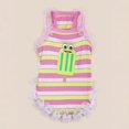 thumbnail image 3 of Shenmeida Dog Shirt Skirt Striped Lace Edge T Shirts Cotton Vest Pleated Dress Puppy Clothes Summer Shirts Cute Tops Soft Pet Apparel for Small Medium Dogs Cats Outfits Costume, 3 of 7