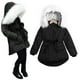 thumbnail image 2 of Abrigo De Invierno Para Niños Pequeños, Chaquetas Para Niños Y Niñas, Chaquetas Con Capucha De Piel Para Bebés, Chaqueta Acolchada, Chaqueta Larga Gruesa Y Cálida, Parkas Negras Odeerbi LM103-3196, 2 of 9