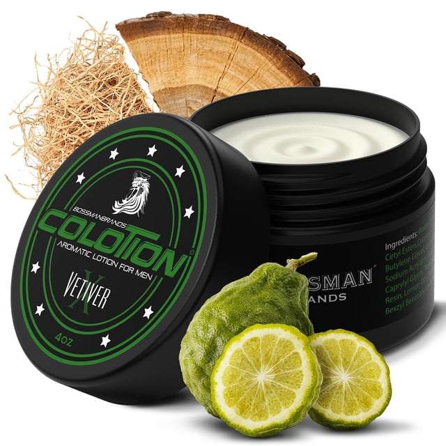 Bossman Colotion - Loción y colonia 2 en 1 para hombre - Crema corporal hidratante - Loción corporal perfumada hidratante - Loción perfumada para hombre para uso diario (Vetiver X)
