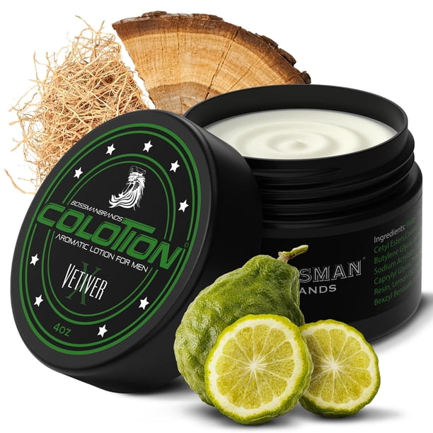 Bossman Colotion - Loción y colonia 2 en 1 para hombre - Crema corporal hidratante - Loción corporal perfumada hidratante - Loción perfumada para hombre para uso diario (Vetiver X)