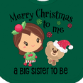 thumbnail image 4 of Inktastic Merry Christmas to Me, a Big Sister to Be Girls Baby Bib, 4 of 4