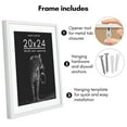 thumbnail image 4 of Americanflat 20" x 24" Gallery-Style Picture Frame with Mat to Secure Artwork, Prints, and Photos - White, 4 of 8