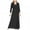 Black, variant on KDFJPTH Womens Dresses Casual Plus Size Hollow Out Lace Patchwork Solid Loose Long Dress Women Formal