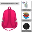 thumbnail image 6 of XMXY Backpack Laptop Bag for Women, Lightweight Backpack for Travel School Bookbag Casual Work Green Marine Life Art Backpack Pink, 6 of 8