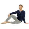 thumbnail image 2 of MintLimit Men's Pajama Set Long Sleeve Sleepwear Lounge Pajamas Set for Men Cotton 2 Piece Pj Sets, 2 of 4