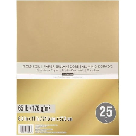 UPC: 0191518559569 | Recollections Gold Foil 65lb Cardstock Paper (Single)