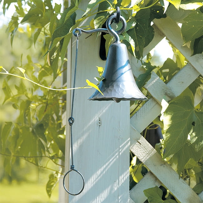Achla WIB-01 Wrought Iron Knocker Bell Patio Accent - Graphite Powdercoat