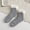 Grey, variant on Slipper Socks for Women Ribbed Knit Roll Cuff Mid Calf Socks Non Slip Floor Socks For Indoor Wear