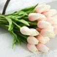 thumbnail image 4 of 30 piezas de flores artificiales de la serie Real Touch Fake Holland PU Tulip Ramo de tulipanes de látex blanco (transparente), 4 of 5