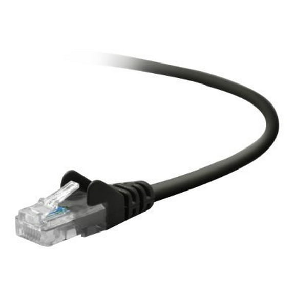 Belkin - Patch cable - TAA Compliant - RJ-45 (M) to RJ-45 (M) - 14 ft - UTP - CAT 5e - molded, snagless, stranded - black