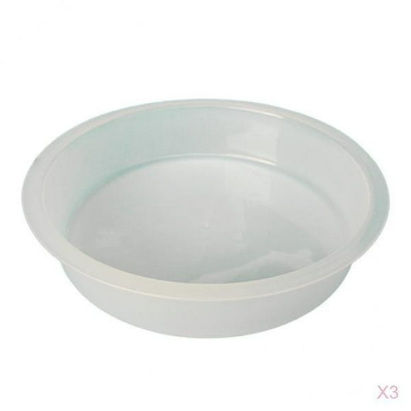 3pcs White Birds Feeding Station Bath Tray Birdseed Bowl Garden Supplies