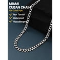 thumbnail image 6 of PROSTEEL Chain Necklace for Men 6mm Stainless Steel Cuban 24 Inch Birthday Father Day Jewelry Gifts for Husband Dad Adults, 6 of 8