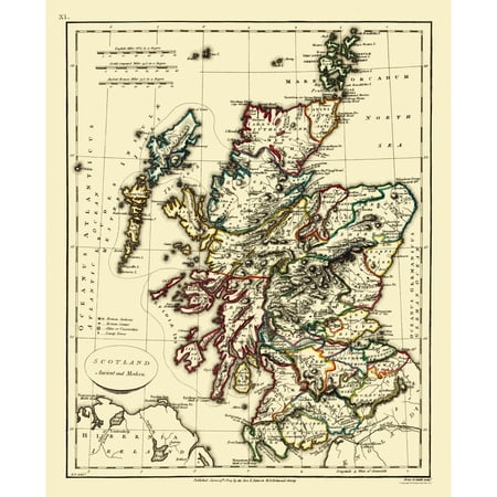 Historic Map - Scotland - Ancient and Modern Patterson 1804 - Vintage Wall Art