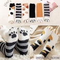 thumbnail image 3 of 1Pcs Calcetines de invierno para mujer con garras de gato, cálidos, suaves y esponjosos, zapatillas informales, calcetines de suelo, 3 of 5