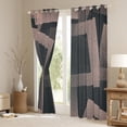 thumbnail image 3 of Geometric Squares 30%-50% Blackout Curtains Modern Abstract Stippled Dots Curtains, 52Wx63L Retro Dotted Grunge Square Curtains & Drapes Bizarre Art Window Curtains 2 Panels, 3 of 5