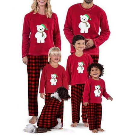 Family Christmas Pajamas Set Xmas Pjs Matching Pyjamas Adult Kids Xmas Sleepwear Walmart Canada