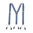 thumbnail image 2 of KLKCMS Men's Suspenders Adjustable 6 Clips Gift Elastic for Jeans Dance Formal Wear Light Blue, 2 of 9