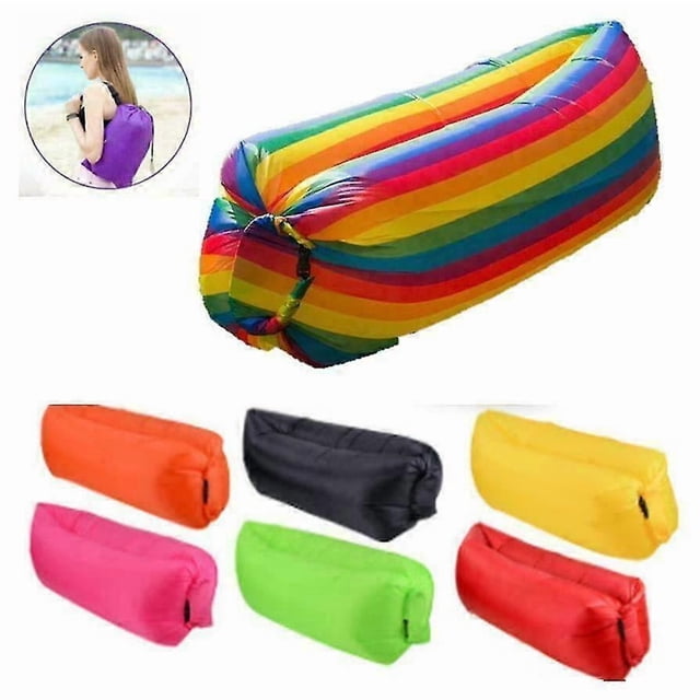 Inflatable Lazy Air Bed Lounger Couch Chair Sofa Camping Beach Bean Bag