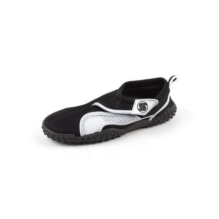 

Womens Aqua Sock Wave Water Shoes- Waterproof Slip-Ons for Pool Beach and Sports Black Size: 6 S7