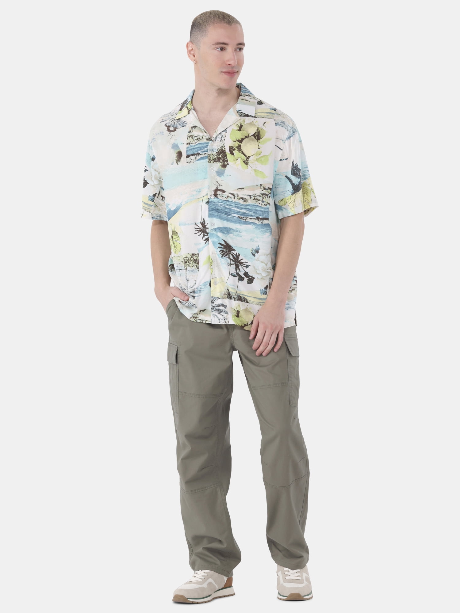 No Boundaries Twill Cargo Pants, Men’s and Big Men’s, Sizes XS-5XL
