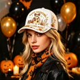 thumbnail image 5 of Baseball Caps for Men and Women with Halloween Embroidery Casual Cute Costume Headwear Soft Baseball Hats for Men Everyday Wear White One Size, 5 of 5