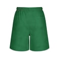thumbnail image 3 of Ceisia Men's Solid Color 4-Way Stretch Quick-Drying Elastic Waist Drawstring Beach Shorts Swim Trunks With Pockets Green Gifts for Father 2X, 3 of 7