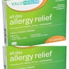 2 All Day Allergy Relief Cetirizine HCL Tablets, 10 mg Antihistamine 14 Tablets Each