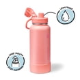 thumbnail image 2 of ThermoFlask 32 oz Double Wall Vacuum Insulated Stainless Steel Water Bottle with Chug Spout Lid, Sunkissed Coral, 2 of 5