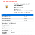 thumbnail image 2 of Fuel Filter - Compatible with 1975 - 1980 Dodge B100 1976 1977 1978 1979, 2 of 2