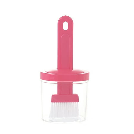 

Fusipu Oil Brush Bottle Flat Head Balanced Applying Transparent Kitchen High Temperature Resistant Oil Brush for Home Use