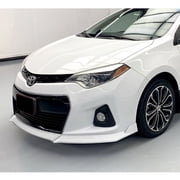Stay Tuned Performance Front Bumper Spoiler Lip for 2014-2016 Toyota Corolla S, White, 3 Piece