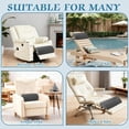 thumbnail image 4 of DEDRFUC Recliner Foot Pillow, 23 x 10 x 4 in Sherpa Foam Half-Roll Leg Support Cushion with Elastic Strap and Washable Cover, Light Gray, 4 of 10
