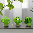 thumbnail image 3 of Garden Cactus Set,Three Small Flower Bonsai Ornaments,Cactus Sculpture,Halloween Garden Set Miniature,Outdoor Decorations Home Decor,Landscape, 3 of 5