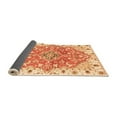 thumbnail image 2 of Ahgly Company Indoor Round Abstract Orange Modern Area Rugs, 7' Round, 2 of 4
