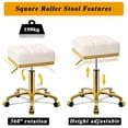 thumbnail image 4 of Taburete rodante CAEBK con asiento ajustable chapado en oro de 33 cm, 4 of 7