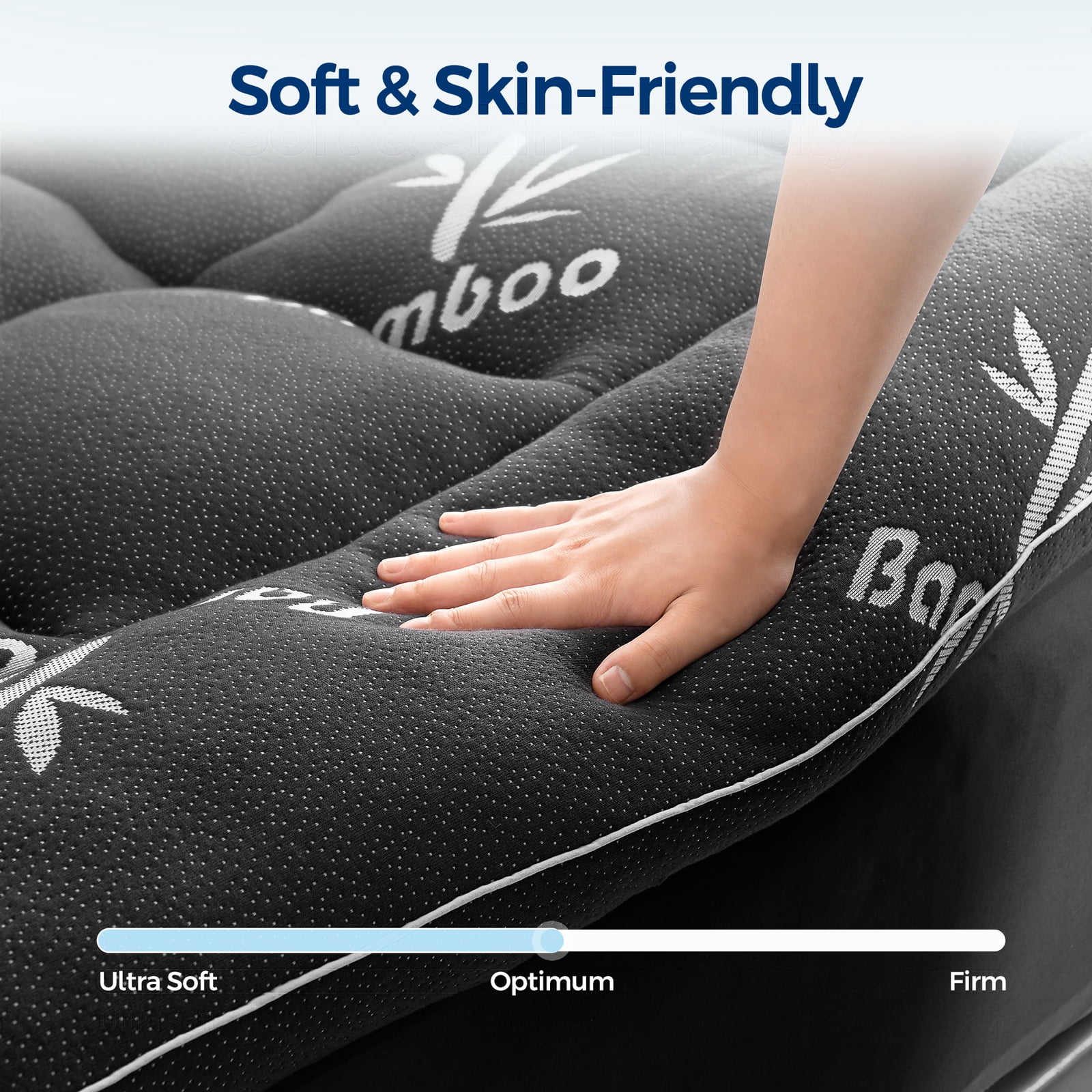 Mattress Topper Full Size Bed,Bamboo Extra Thick Mattress Pad Cover Soft Plush Noiseless Down Alternative Fill,with 8-21" Deep Pocket,Dark Grey