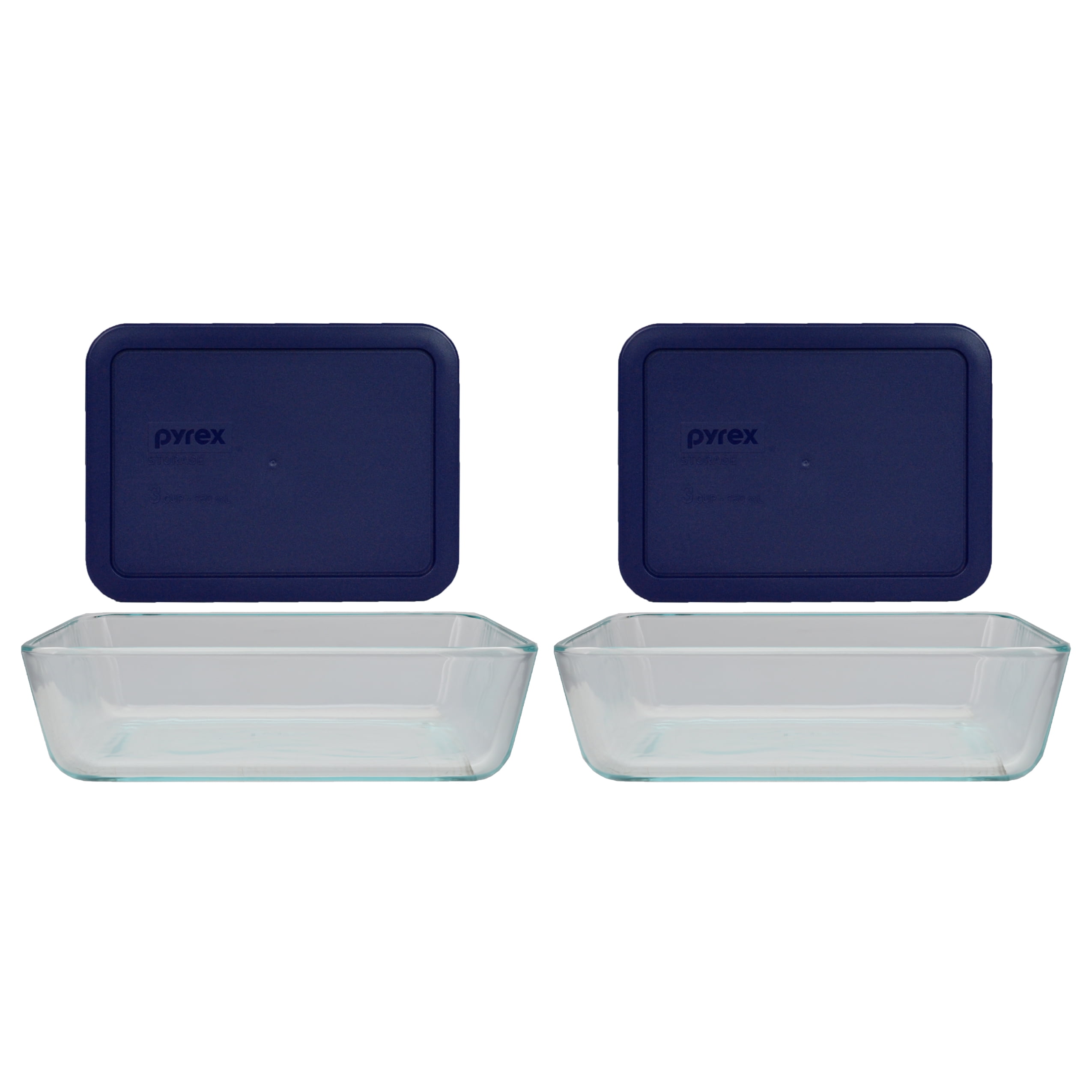 Pyrex Rectangular 6 Cup Storage Lid Cover Dark Blue 7211-PC New for Glass Dish 