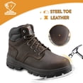 thumbnail image 4 of Herman Survivors Men's Boulder Safety Work Boots, Steel Toe, Waterproof, Medium Width, Brown, 4 of 10