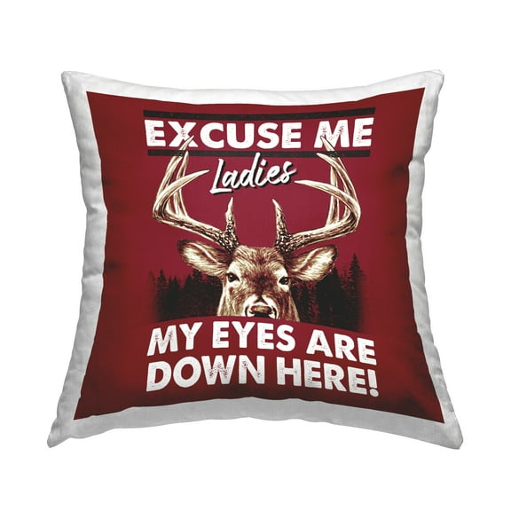 Stupell Industries Eyes Are Down Here Decorative Printed Throw Pillow Design by Jedco Brands, Inc..