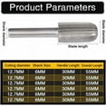 thumbnail image 2 of Double Cut Tungsten Rotary Tungsten Shank Filing/Engraving/Grinding Bits for Rotary Tools 6mm 6 Pieces, 2 of 5